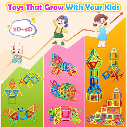 Magnetic Building Blocks Toy for Kids Puzzle Learning Gift