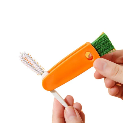 Bottle Cap Brush Milk Bottle Brush Cup Cover Cleaning Brush Portable Multifunctional Lunch Box Groove Cleaning Brush