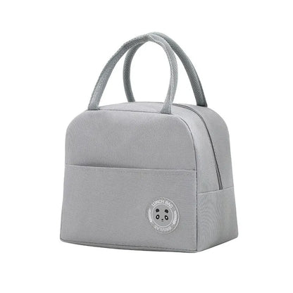 Children’s Lunch Bags Solid Color Thermal Insulation Large Capacity Outdoor Portable Picnic Food Storage Bag Kids Lunch Box Bag - Kidzy Market