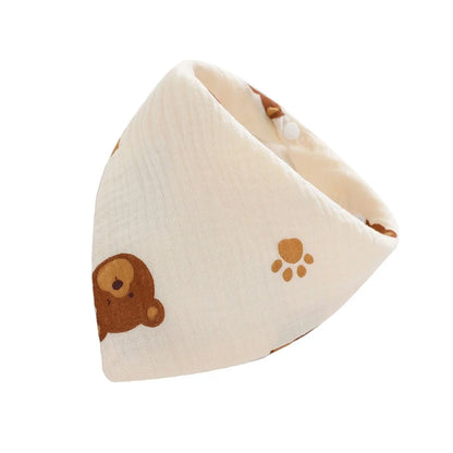 Baby Bandana Bibs | Muslin Drooling Bib for Infants 0-1 Year | High Absorbent Teething & Soothe Towel | Stylish Floral Design - Kidzy Market