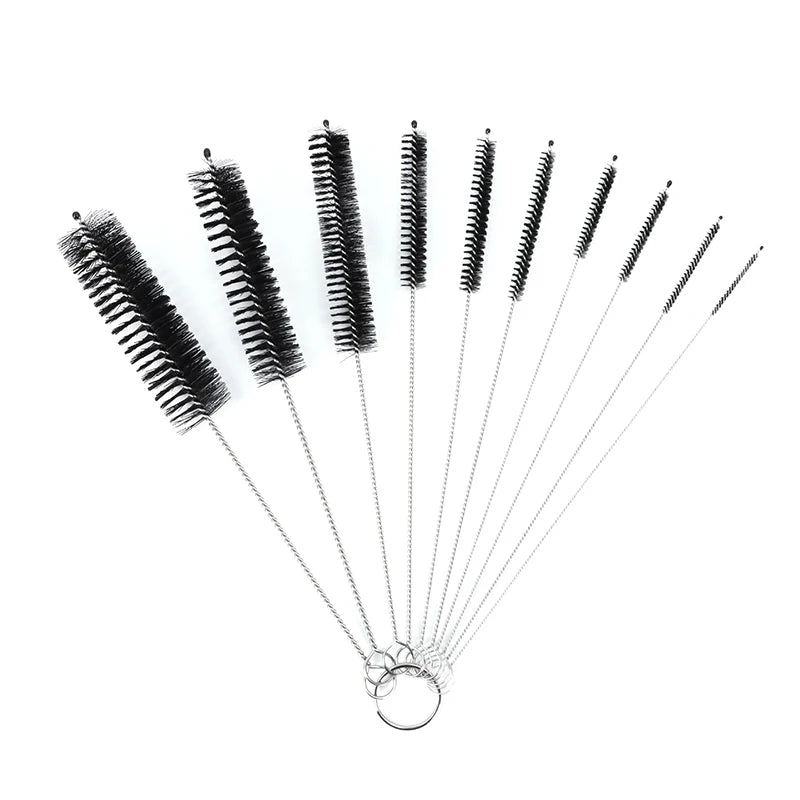 10Pcs Baby Bottle Brushes Set, Stainless Steel Straw Cleaner & Multifunctional Kitchen Cleaning Brush for Feeding Bottles