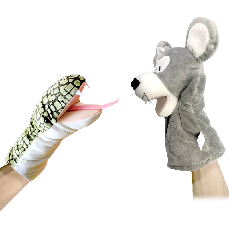 Soft Plush Horse Hand and Finger Puppet, Cartoon Toy for Kids Party Decoration