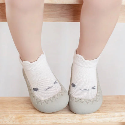 Cute Kids Boy Girl Shoes Soft Rubber Sole Child Floor Sneakers Baby Booties Toddler First Walker