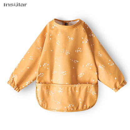 Waterproof Long-Sleeve Baby Bib with Pocket – Full-Cover Feeding Apron for Mess-Free Mealtime - Kidzy Market
