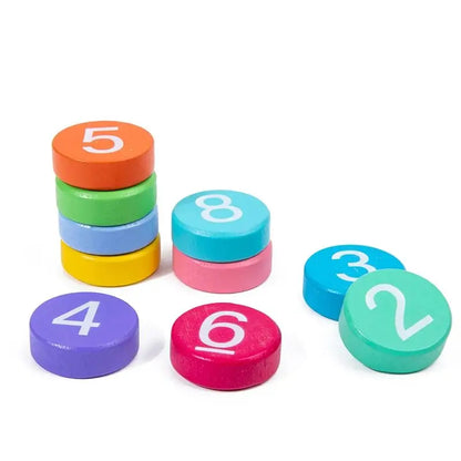 Montessori Wooden Math Toy – Digital Cards for Addition and Subtraction Learning