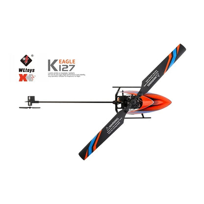 WLtoys XKS K127 RC Helicopter – 6-Axis Gyroscope 2.4G 4CH Mini Single Blade RC Toy