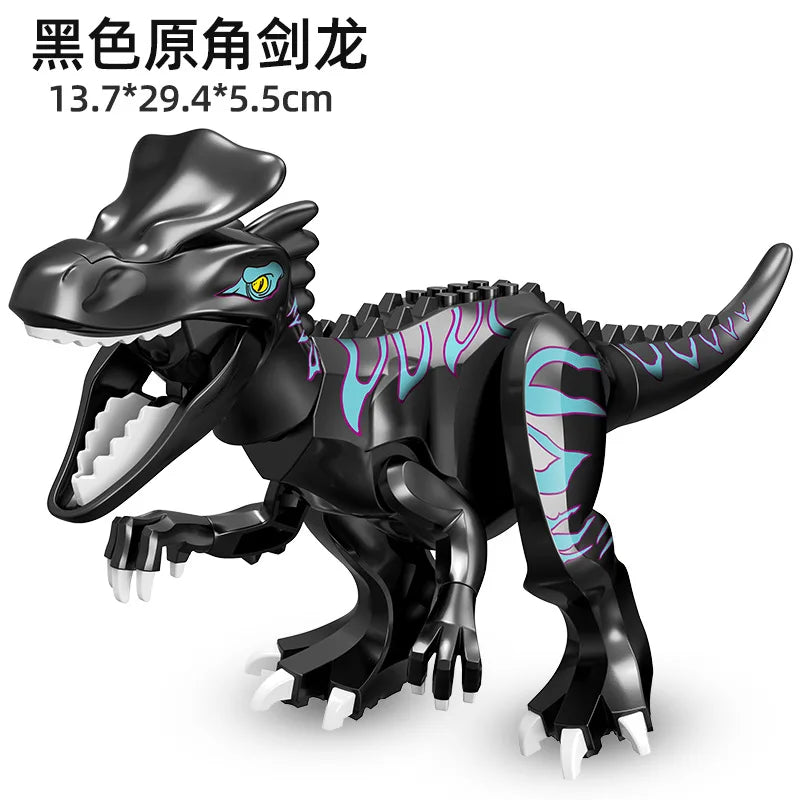 Jurassic World 3 Brutal Raptor Building Blocks – Tyrannosaurus, Indominus, and I-Rex Dinosaur Toy for Kids