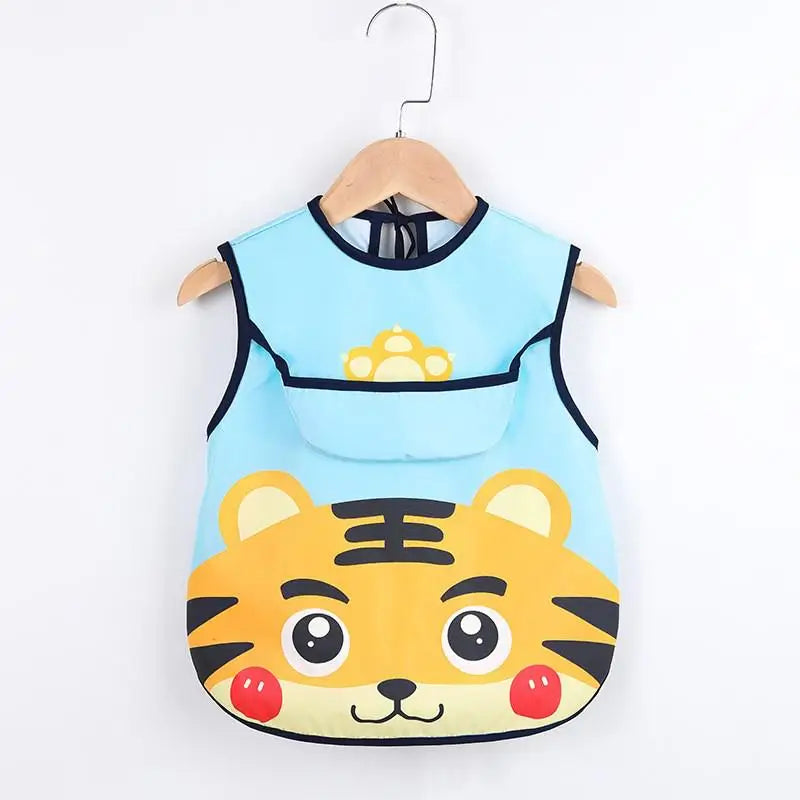 Waterproof Long-Sleeve Baby Smock – Art Apron & Feeding Bib with Pocket for Toddlers & Infants (Boys & Girls) - Kidzy Market