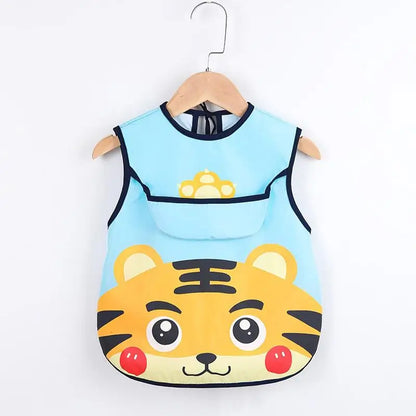 Waterproof Long-Sleeve Baby Smock – Art Apron & Feeding Bib with Pocket for Toddlers & Infants (Boys & Girls) - Kidzy Market
