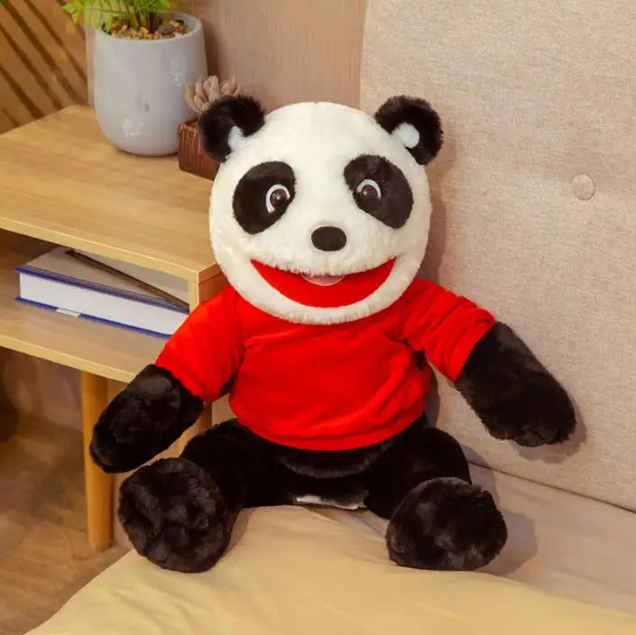 Slappy Animal Hand Puppets, Dinosaur and Panda Plush Toys for Kids Theater or Gift