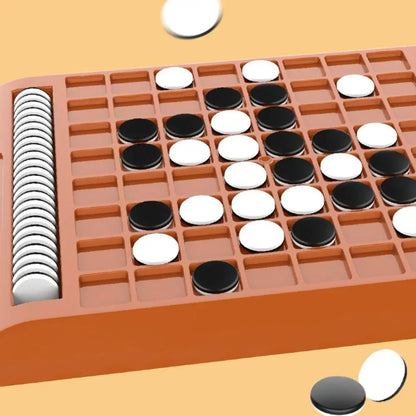 Tabletop Flip Black and White Chess Board Parent-Child Interactive Touch Flip Kid Overturn Chess Portable Montessori Game