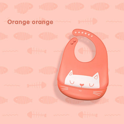 Waterproof Silicone Baby Bib – Soft & Adjustable Feeding Apron for Newborns - Kidzy Market