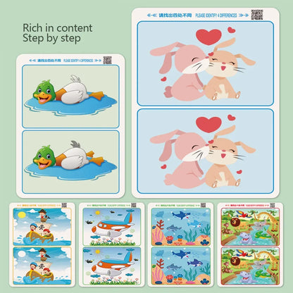 Educational Fault Finding Game Cards Reusable Wiping Paper for Focus and Attention Training