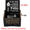 You Are My Sunshine Quote Print Wooden Music Box Birthday Party Favor Gift for Kids