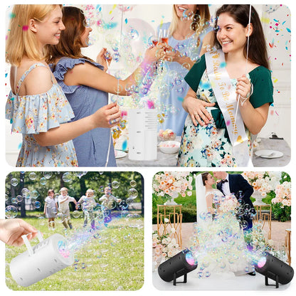 Handheld Automatic Bubble Machine for Kids – Battery-Free Portable Bubble Toy for Parties & Weddings
