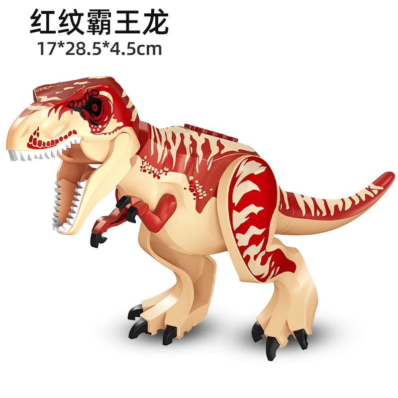 Jurassic World 3 Brutal Raptor Building Blocks – Tyrannosaurus, Indominus, and I-Rex Dinosaur Toy for Kids