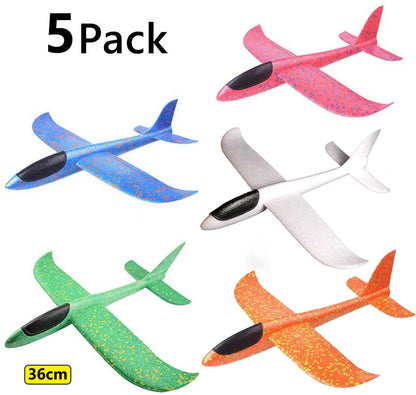 Large Foam Plane Glider 36 cm (14.17 in) and 48 cm (18.9 in) Hand Throw Airplane Outdoor Kids Toy Gift