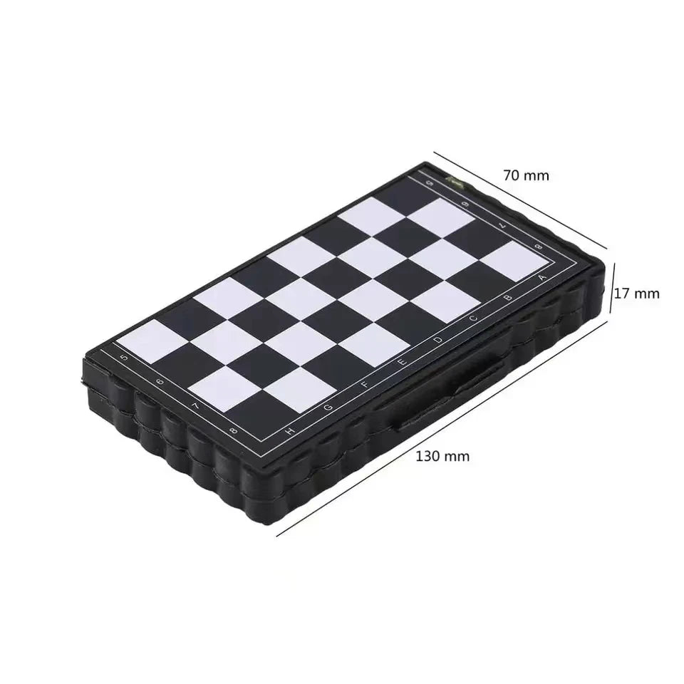 Mini Folding Magnetic Plastic Chess Set Portable Kid Toy Outdoor Board Game