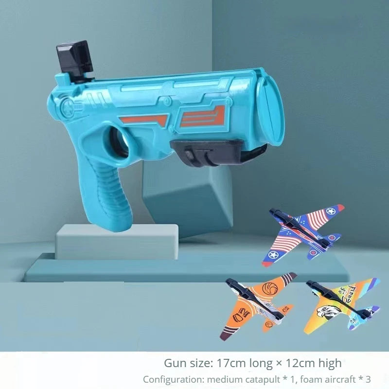 Foam Airplane Launcher Toy for Kids — Outdoor Flying Glider Plane, Parent-Child Play, Ages 4+