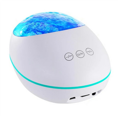 A44U Musical LED Baby Night Light Ocean Projector Bluetooth Galaxy Night Lamp White