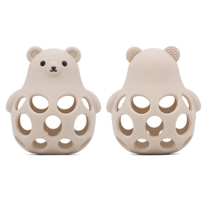 Baby Silicone Hollow Teether - BPA-Free, 0-12 Months, Cartoon Cute Chick Rattle, Infant Toys, Baby Accessories Gift