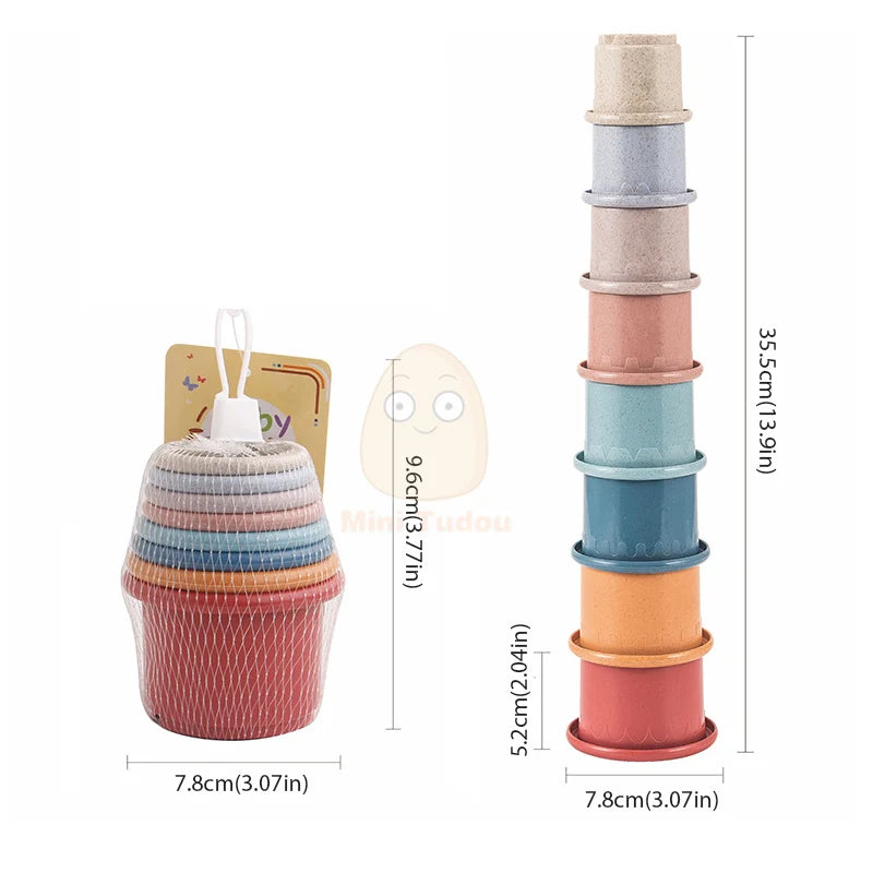 Baby Stacking Cups Educational Color and Number Sorting Toy