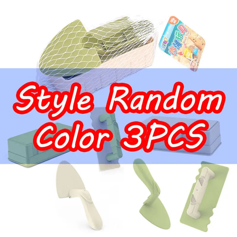 Children’s Beach Toy Set With Shovel & Castle Brick Wall Molds — Outdoor Sand & Water Play Tools