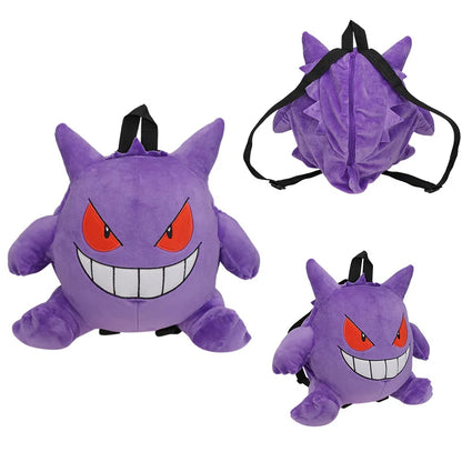 High-Quality Charizard Plush Backpack – Lovely Anime Cartoon Schoolbag and Gengar Cosplay Bag for Boys