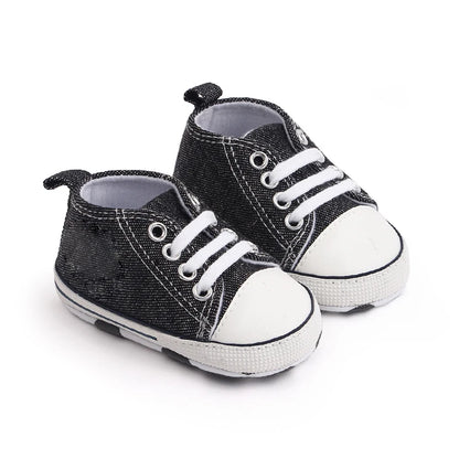 New Baby Shoes Boys Girls Classic Canvas Casual Sneakers Newborn First Walker Toddler Soft Sole Non-Slip Walking Shoes