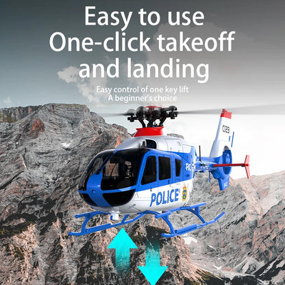 C123 6CH RC Helicopter – EC135 Brushless Direct Drive 3D Optical Flow Model