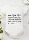 Infant Harajuku Baby Bodysuit – “My God, That’s Who You Ask” Toddler Romper for Boys & Girls – Newborn Jumpsuit