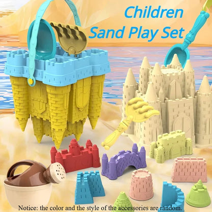 Beach Castle Bucket Sand Play Set With Scoop — Summer Sand Toy For Kids