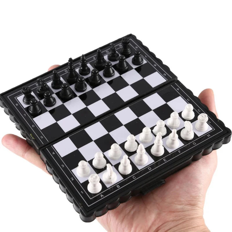 Mini Folding Magnetic Plastic Chess Set Portable Kid Toy Outdoor Board Game