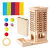 3-in-1 Wooden Stick & Tower Game - Montessori Arithmetic Toy for Early Education, Thinking & Parent-Child Play