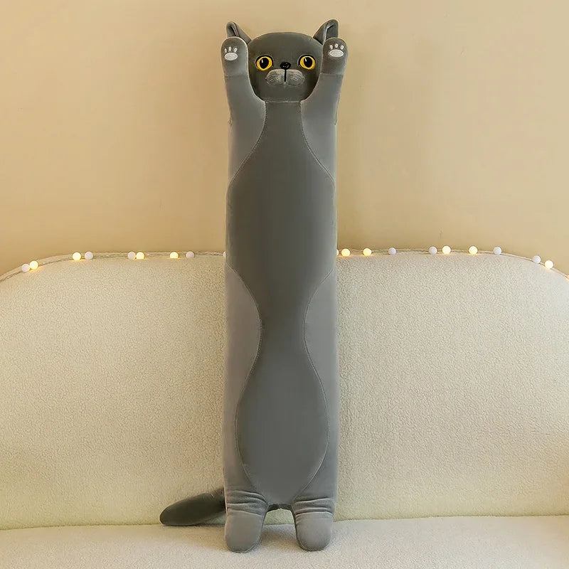 Cat Plush Toy Pillow 50cm (19.5 Inches) – Pink Brown Grey