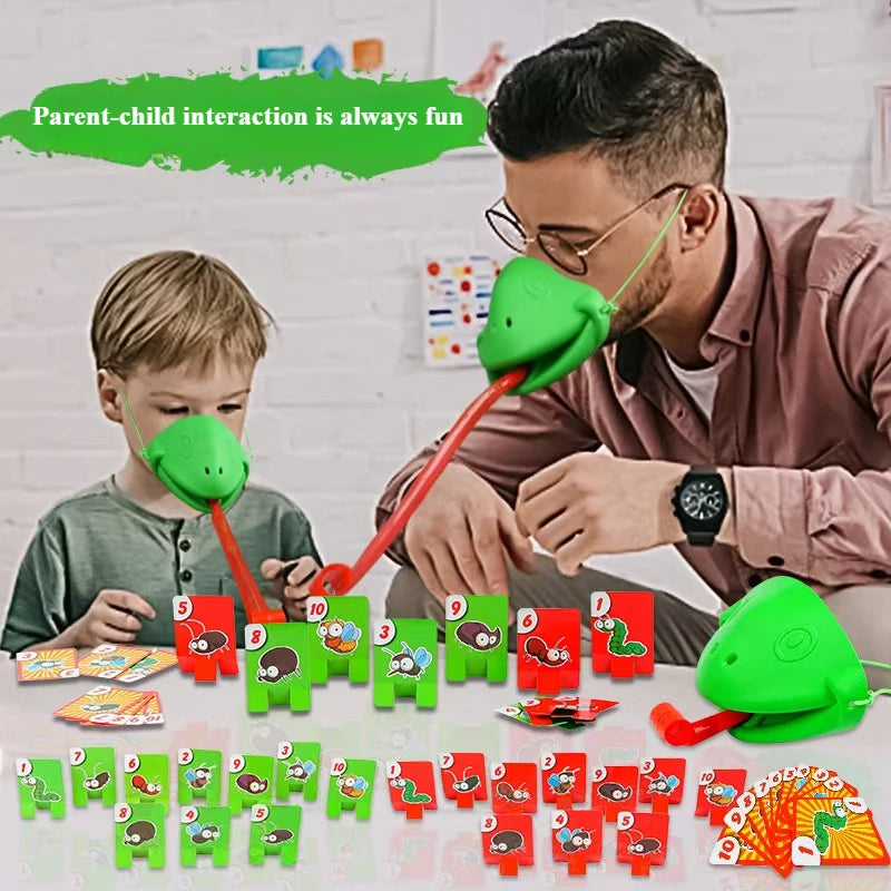 Kids Interactive Finger-Bite Game Toy – Greedy Chameleon & Crocodile Tongue-Spit Challenge, Ages 4+