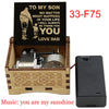 Automatic You Are My Sunshine Wooden Music Box with Battery Holder Christmas and New Year Gift for Friends, Wife, Daughter, and Son