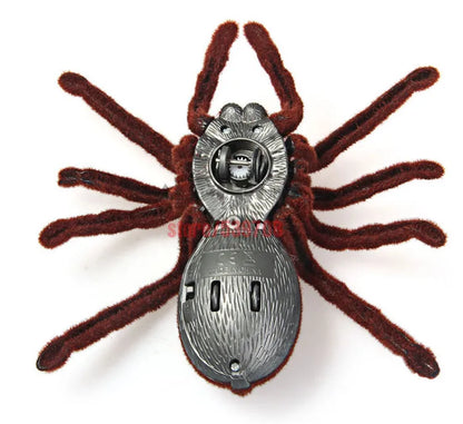 JSXuan Realistic Infrared Remote Control Spider Toy - 2-Channel RC Prank (6.3 x 6.7 x 2 in / 16 x 17 x 5 cm)