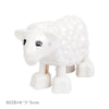 Big Size Building Blocks Farm Animals Set – Cat, Dog, Pig, and Rabbit Model Accessories Compatible with Bricks