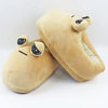 Pou Cartoon & Anime Plush Slippers - Unisex Soft Cozy Indoor Slippers, One Size Fits EU 35–43 (27 cm / 10.63 in) - Cute Birthday Gift (Pair)