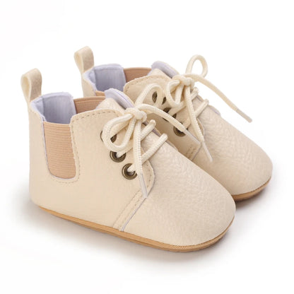 New Baby Shoes Retro Leather Boy Girl Multicolor Toddler Rubber Sole Anti-Slip First Walkers Infant Moccasins
