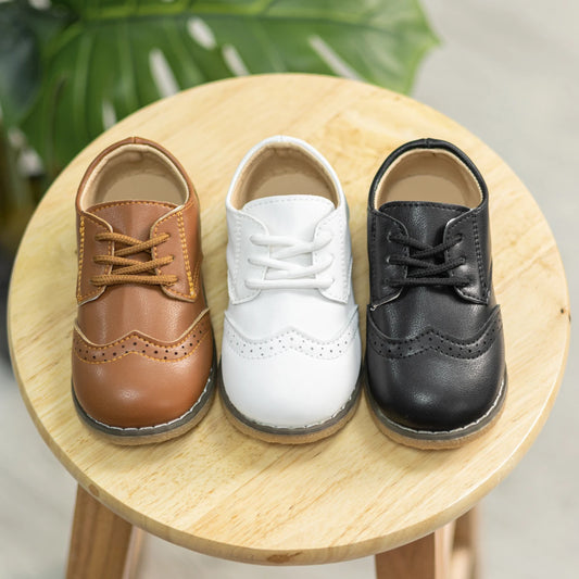 KIDSUN Fashion Kids Shoes – Lace-up PU Leather Multicolor Casual Princess Shoes for Girls