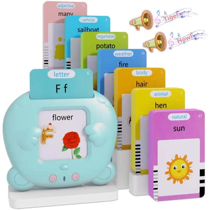 Talking Flash Cards – Early Educational Toy for Preschool Boys and Girls, Interactive Reading Machine Gift