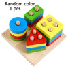 Children’s Wooden Stack Toy Color and Shape Classification Puzzle