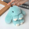ZAKOL 15 cm (5.9 in) Fluffy Rabbit Fur Pom Pom Keychain — Soft Bunny Bag Charm