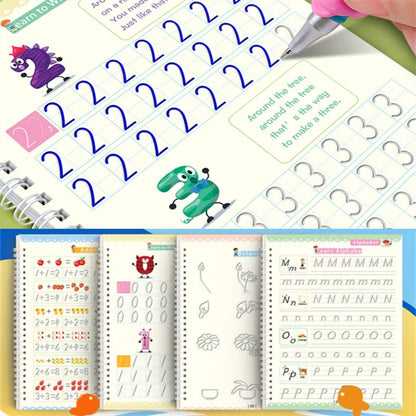 Magic Copybook Drawing Toys for Kids – Montessori Reusable Pen Control Training, Writing Stickers, Educational Learning Toy for Children