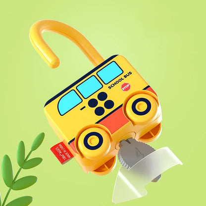 Baby Learning Lock with Key Car Toy – Montessori Educational Number Matching and Sensory Toy for Kids Ages 1-3