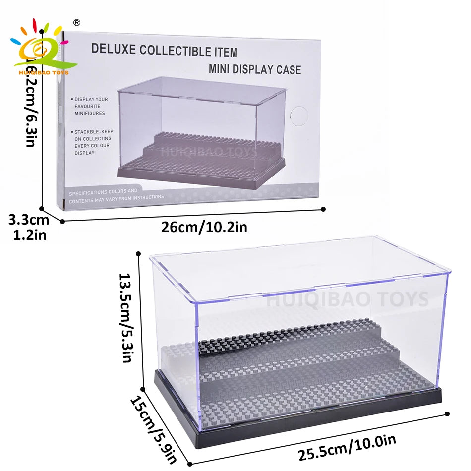 HUIQIBAO Dustproof Display Case – Model Collection Showcase for Building Blocks and Bricks Toy
