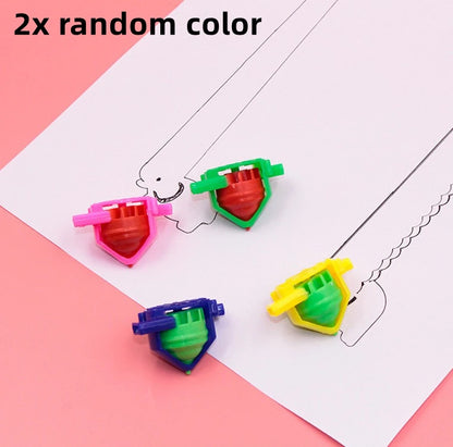 1/2/5PCS Colorful Spinning Top – Plastic Gyroscope with Whistle, Pressure Gyro Classic Toy for Kids, Children's Gift