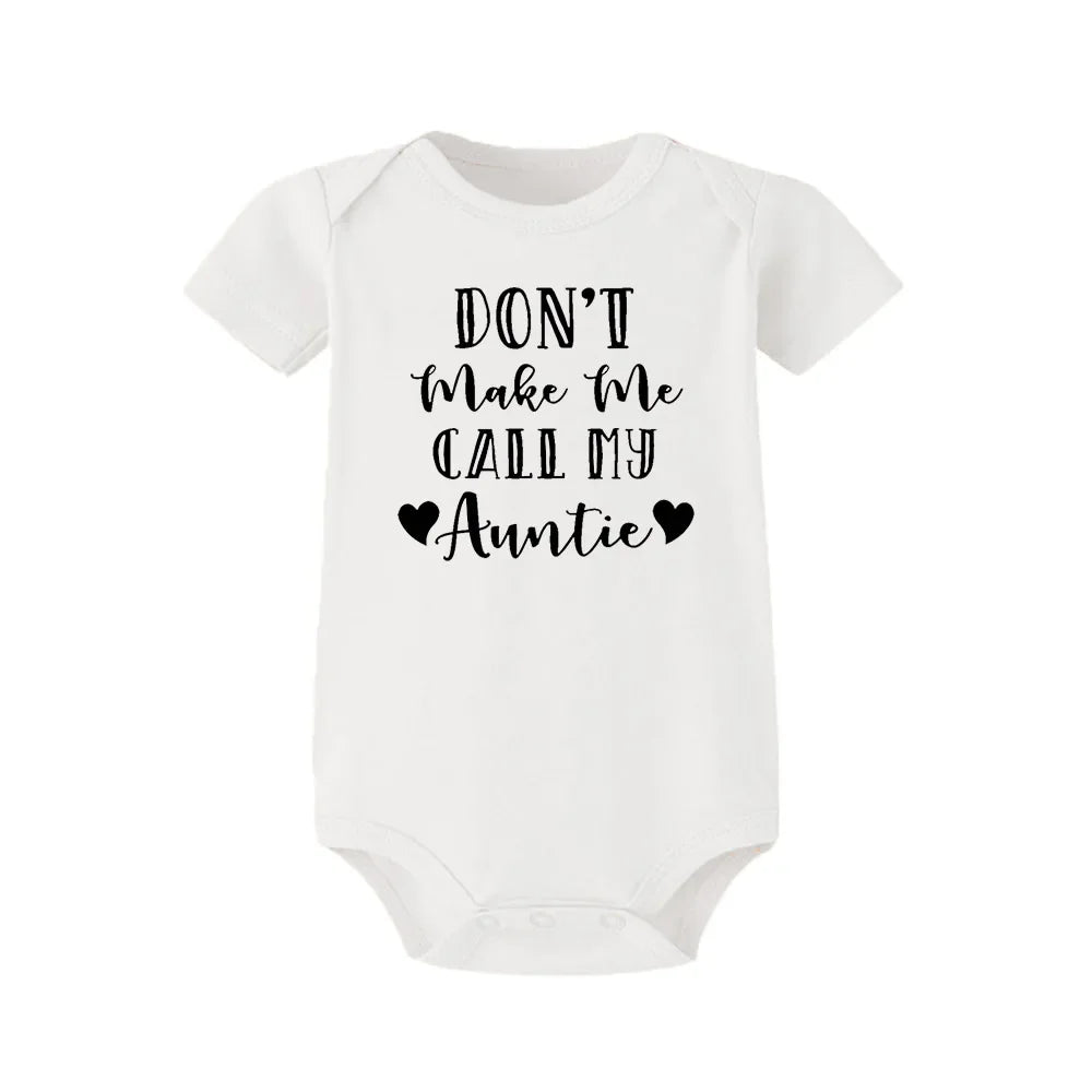 “Don’t Make Me Call My Crazy Uncle” – Funny Baby Bodysuit, Cute Infant Romper for Boys & Girls, Newborn & Toddler Outfit